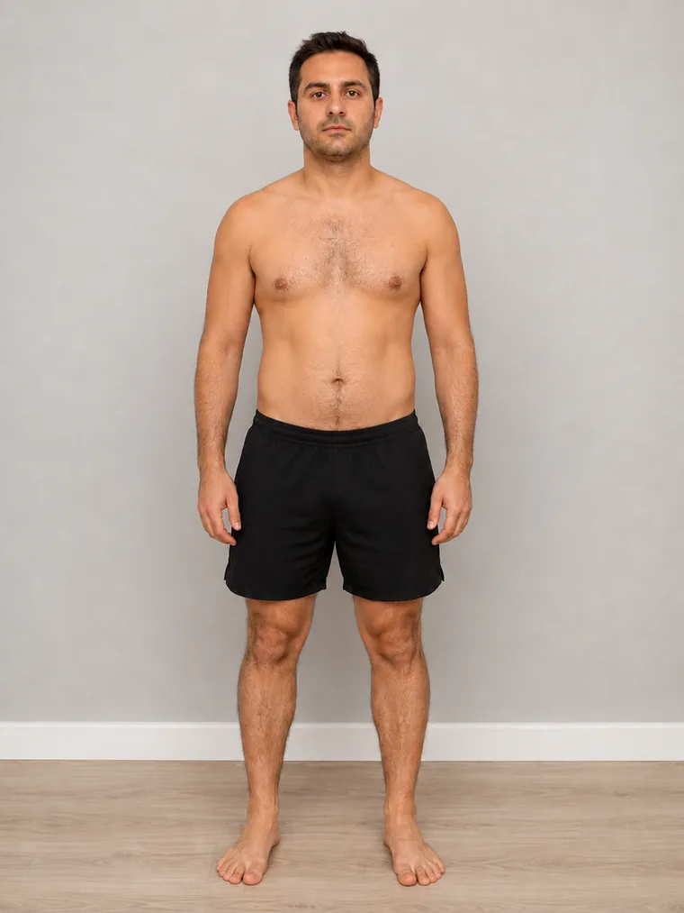 Progress photo taken at the start of the month.